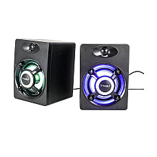 T-WOLF S1 RGB 2:0 Wired Black Gaming Speaker